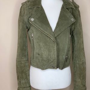 BLANK NYC SL8 suede Moto jacket